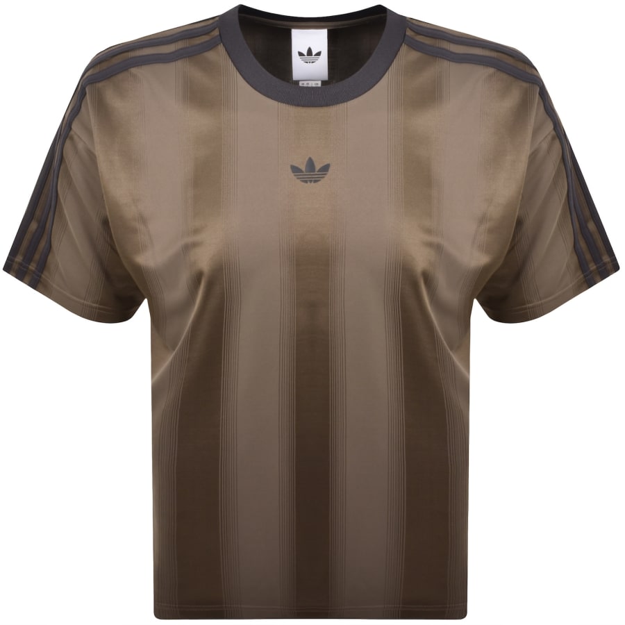 adidas Originals Jacquard Jersey T Shirt Brown | Mainline Menswear us